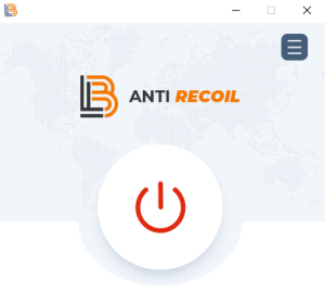 The Anti Recoil app with the power button turned on