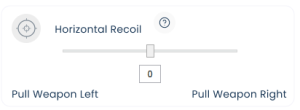 The horizontal recoil slider in the app