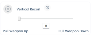The vertical recoil slider in the app