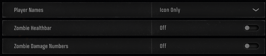 Zombies Gameplay HUD settings