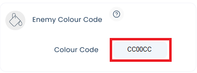 Setting the enemy colour code in the Aim Assist Plus app